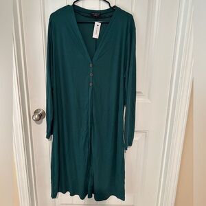 Hunter green long cardigan from Lane Bryant size 18/20.